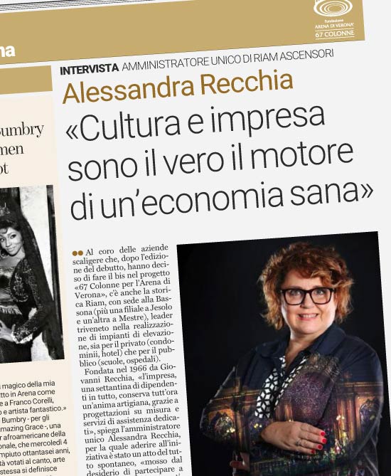 <b>67 Colonne per l’Arena</b> - Intervista ad Alessandra Recchia, quotidiano L’Arena 7.1.23
